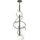 Olympus 4 Light 13.9 inch Natural Iron Vertical Pendant Ceiling Light