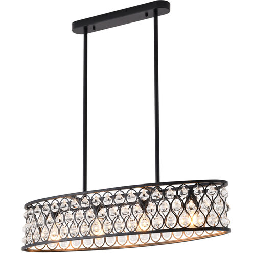 Canada 4 Light 10 inch Black Chandelier Ceiling Light