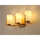 Dart 3 Light 21.25 inch Satin Brass Vanity Light Wall Light
