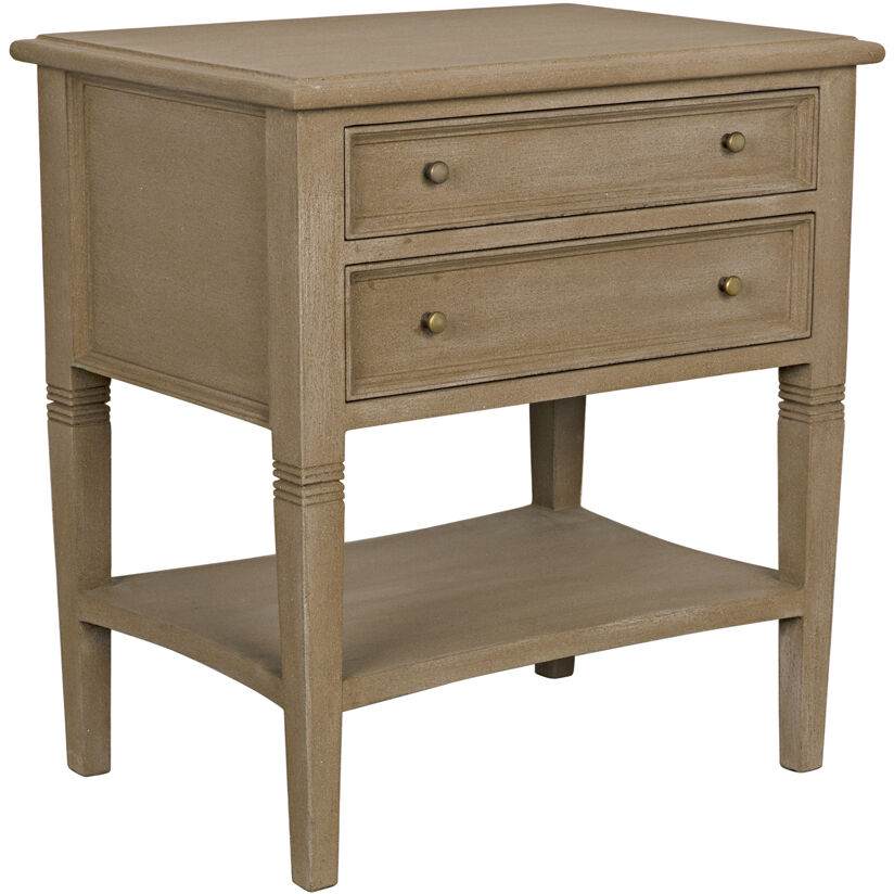 Oxford 30 X 28 inch Weathered Side Table, 2 Drawer