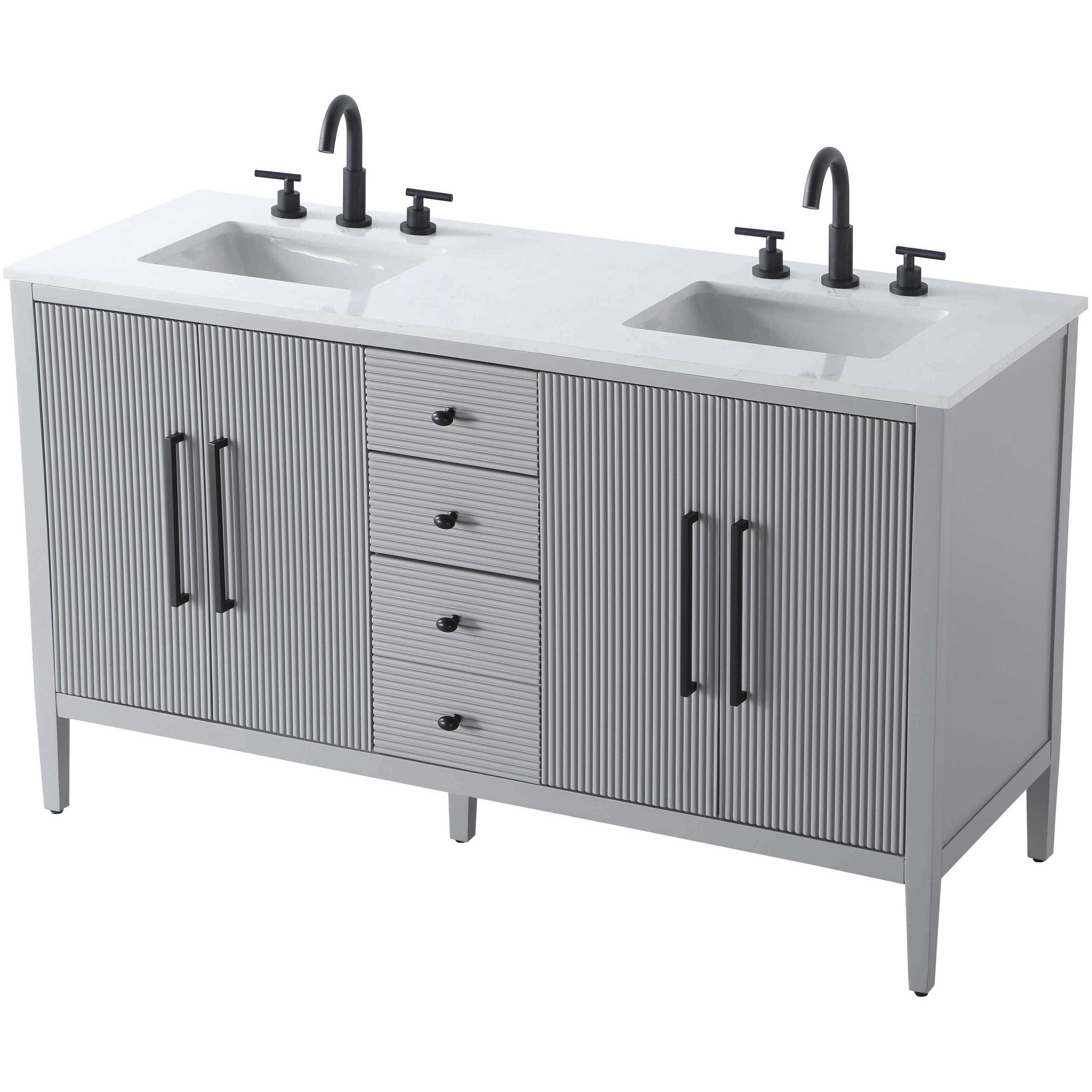 Blakely 60 X 34 inch Grey Bathroom Vanity Cabinet