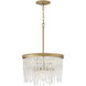 Rubina 4 Light 18 inch Burnished Gold Pendant Ceiling Light