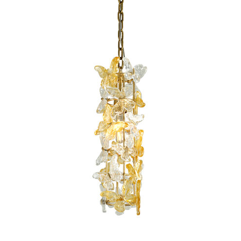 Milan 1 Light 5 inch Gold Leaf Pendant Ceiling Light