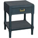 Samantha 20 X 15.75 inch Antique Navy and Antique Gold Accent Table