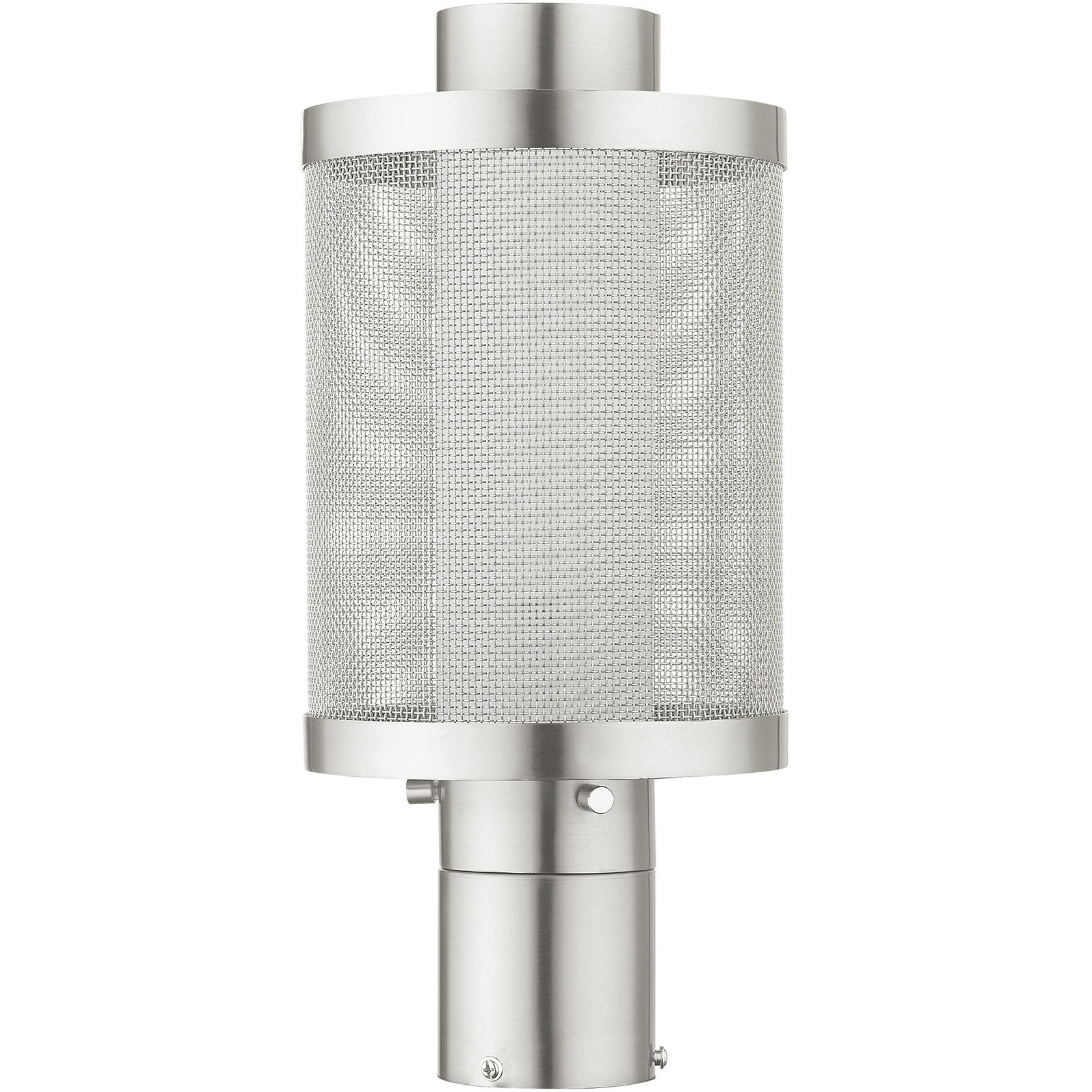 Nottingham 1 Light 15 inch Brushed Nickel Outdoor Post Top Lantern