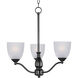 Stefan 3 Light 21 inch Black Single-Tier Chandelier Ceiling Light