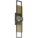 Sasha LED Argento Grey Outdoor Sconce in Frosted Granite