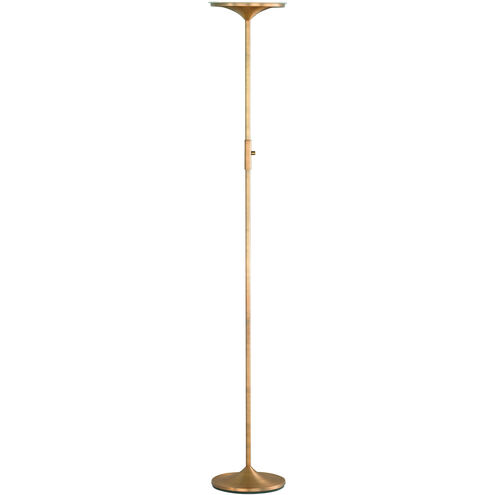 Leipzig 71 inch 20 watt Antique Brass Torchiere Portable Light