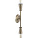 Mariana 2 Light 5 inch Dark Antique Brushed Brass Sconce Wall Light