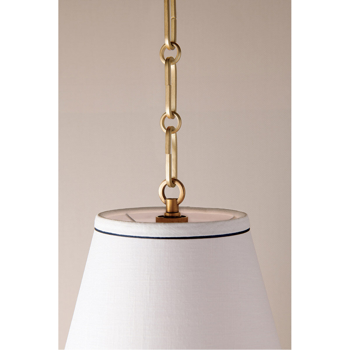 Worth 1 Light 16 inch Aged Brass Pendant Ceiling Light