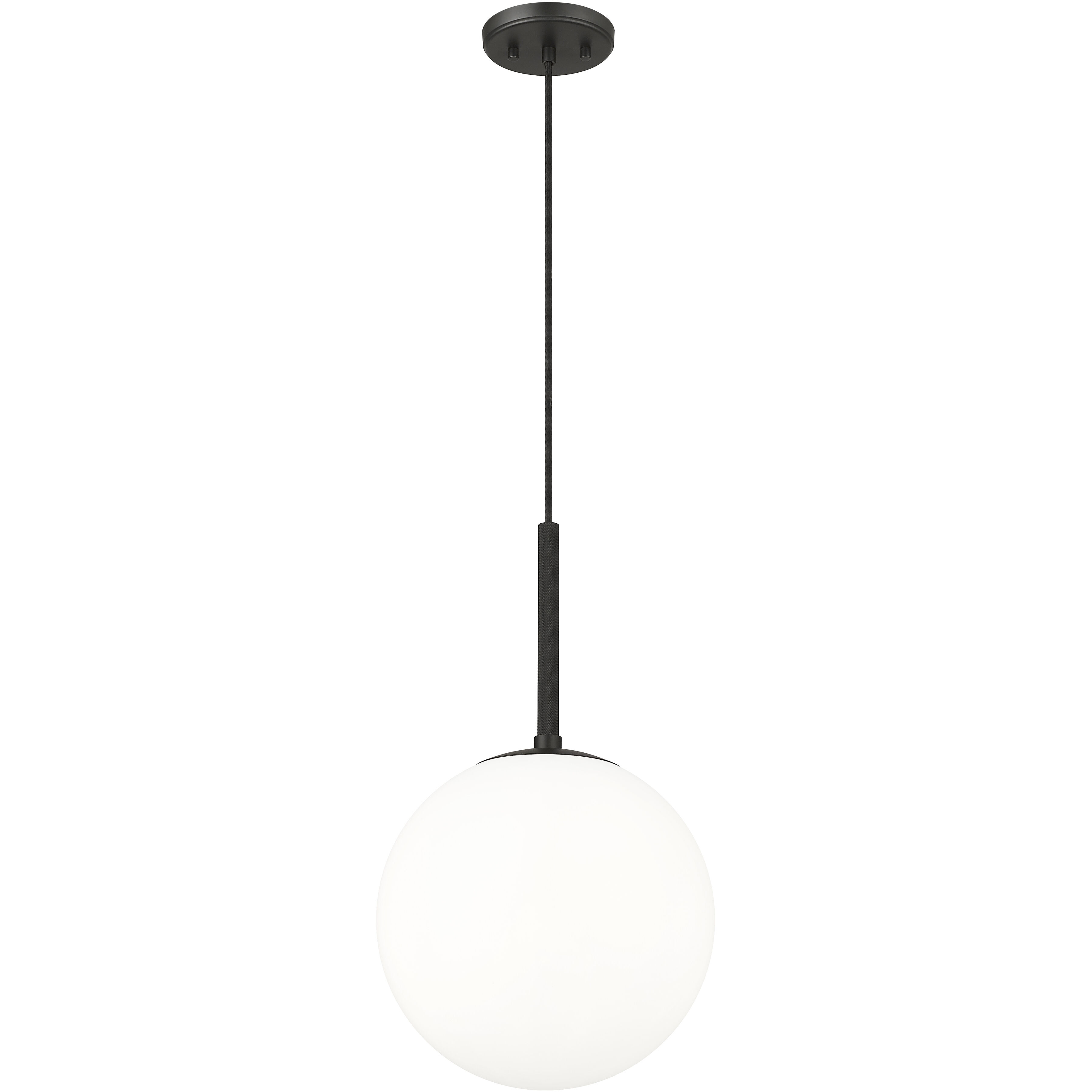 Kairo 1 Light 12 inch Matte Black Pendant Ceiling Light