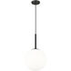Kairo 1 Light 12 inch Matte Black Pendant Ceiling Light