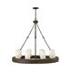 Cabot 8 Light 38 inch Rustic Iron Chandelier Ceiling Light