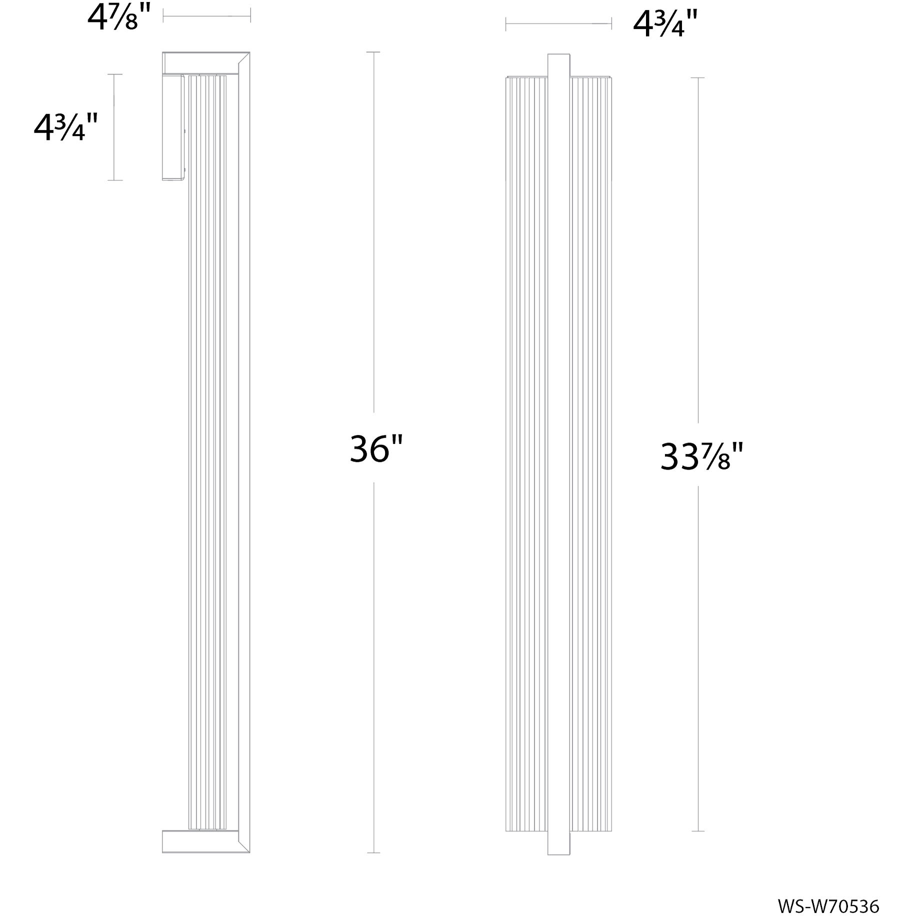 Krimp LED 36 inch Black Outdoor Wall Lighting