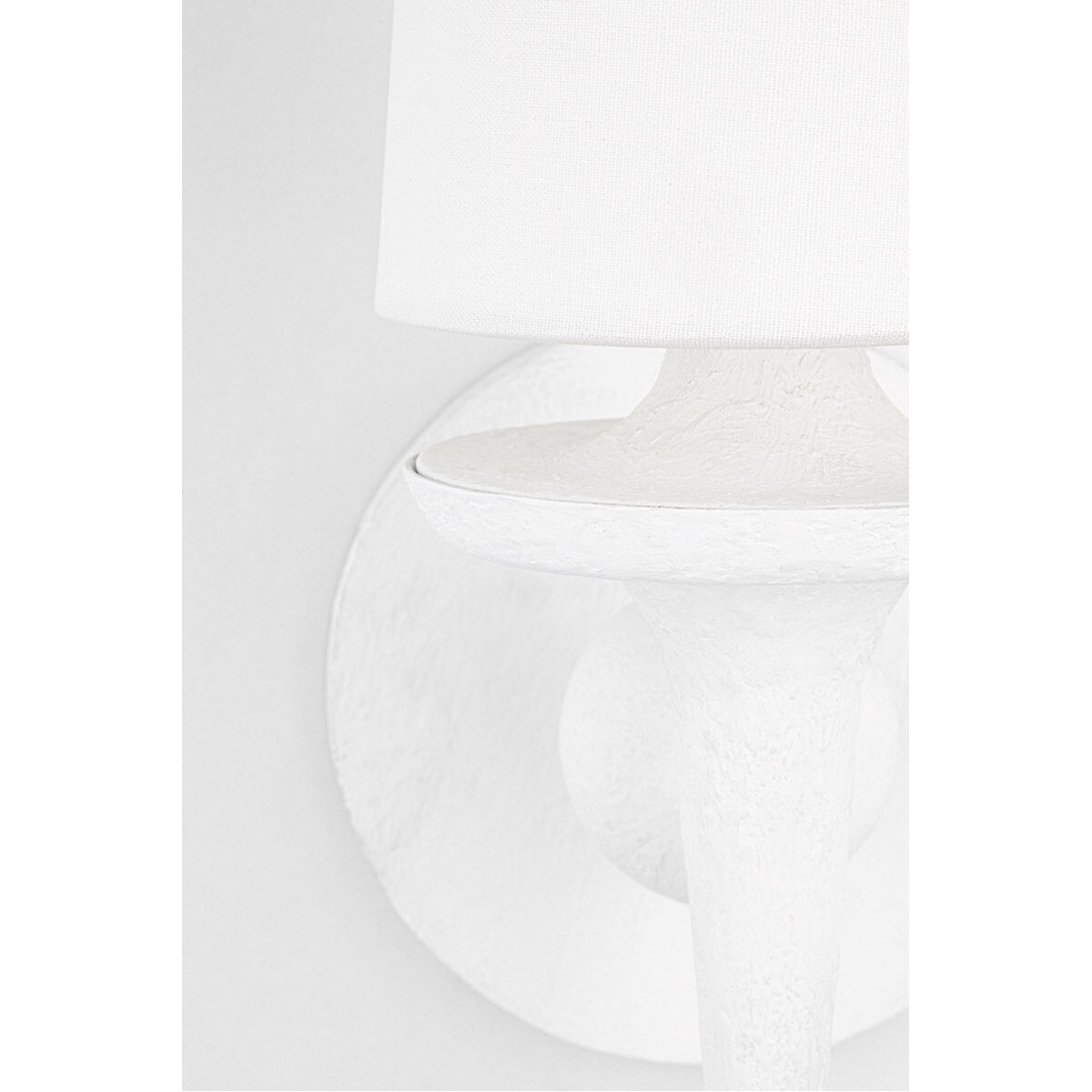 Torch 1 Light 6 inch White Plaster Wall Sconce Wall Light