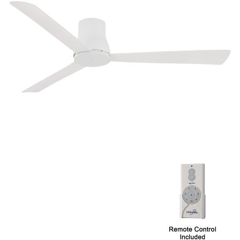 Simple Flush 60 inch Flat White Outdoor Hugger Fan