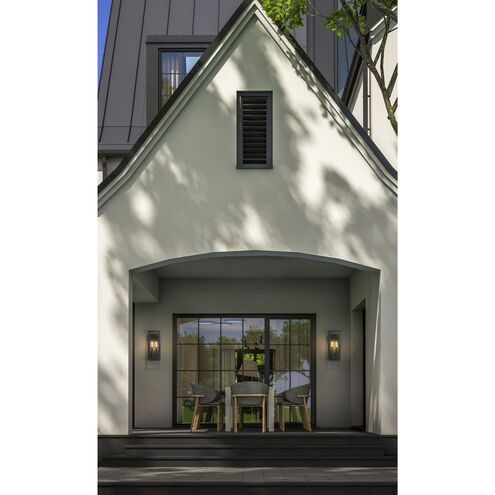 Nova 4 Light 24.5 inch Black Outdoor Wall Light in Clear Glass