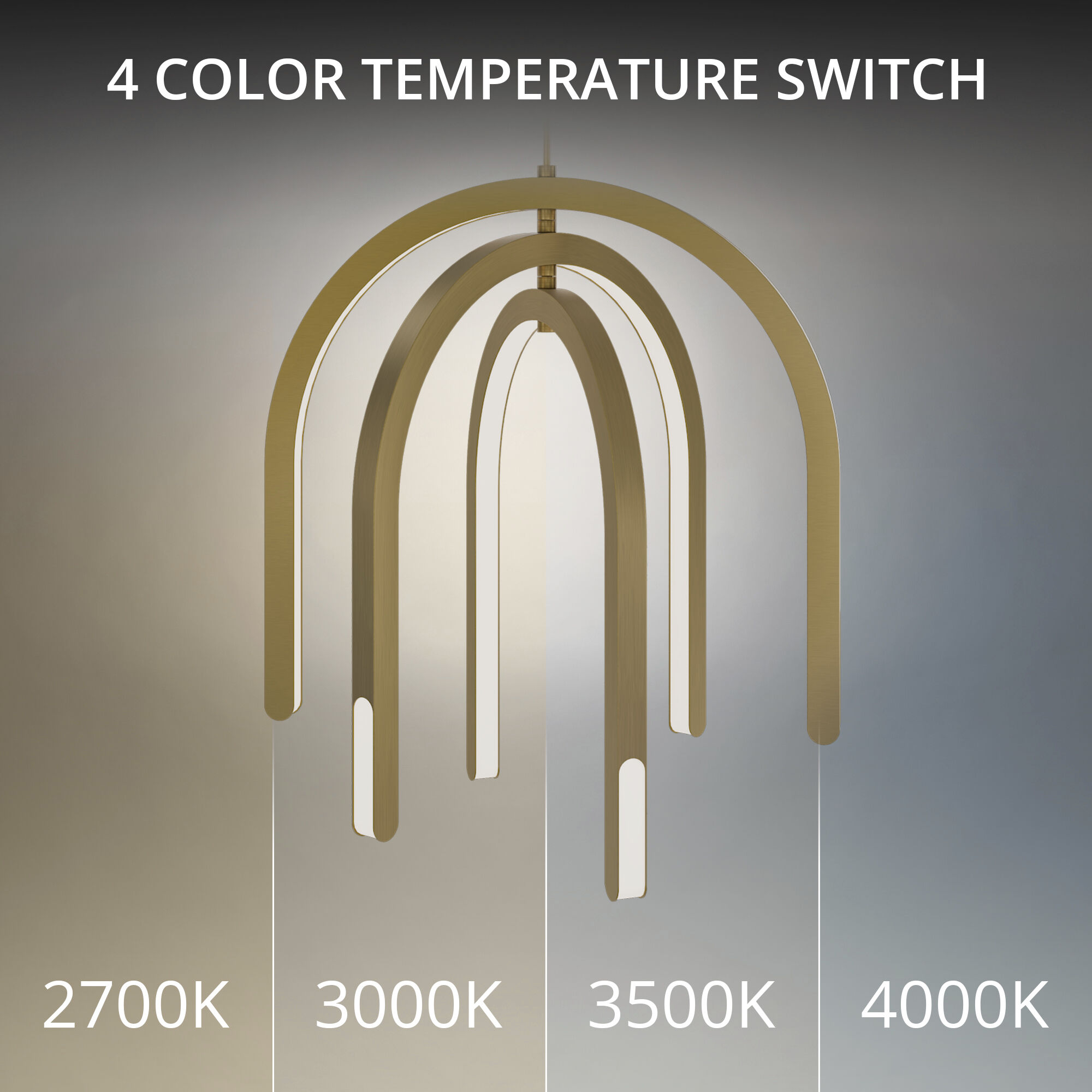 Helmet LED 1.5 inch Aged Brass Pendant Ceiling Light in 4000K, dweLED