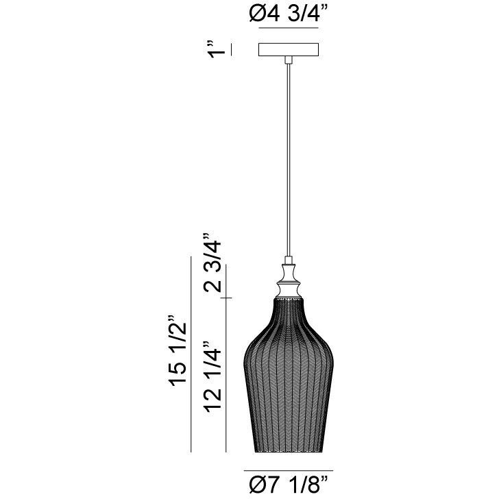 Renity 1 Light 7.13 inch Smoke Pendant Ceiling Light