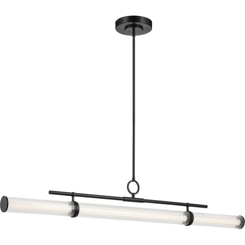 Riven LED 8 inch Black Chandelier Linear Ceiling Light