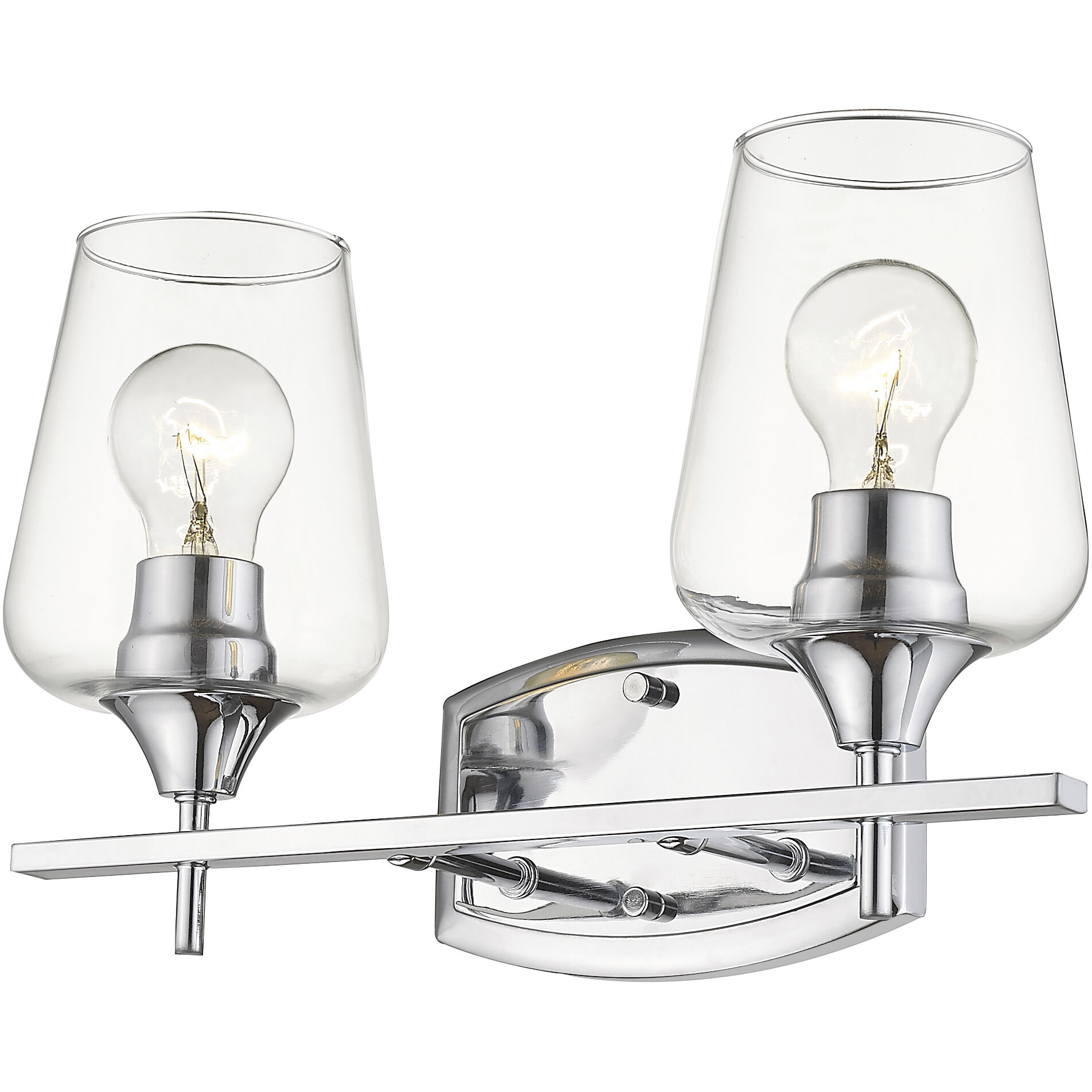 Joliet 2 Light 15 inch Chrome Vanity Wall Light