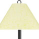 Candlestick 57 inch 100 watt Black and Rust Floor Lamp Portable Light