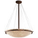 Porcelina LED 39 inch Dark Bronze Pendant Ceiling Light in Bamboo, 6000 Lm LED, Bowl