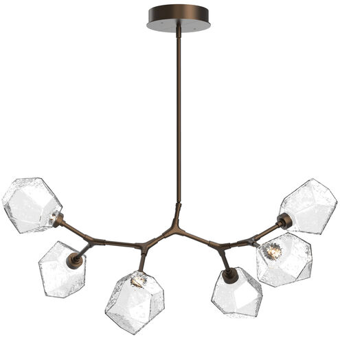 Gem LED 38 inch Flat Bronze Linear Pendant Ceiling Light in Clear, 2700K LED, Modern Branch
