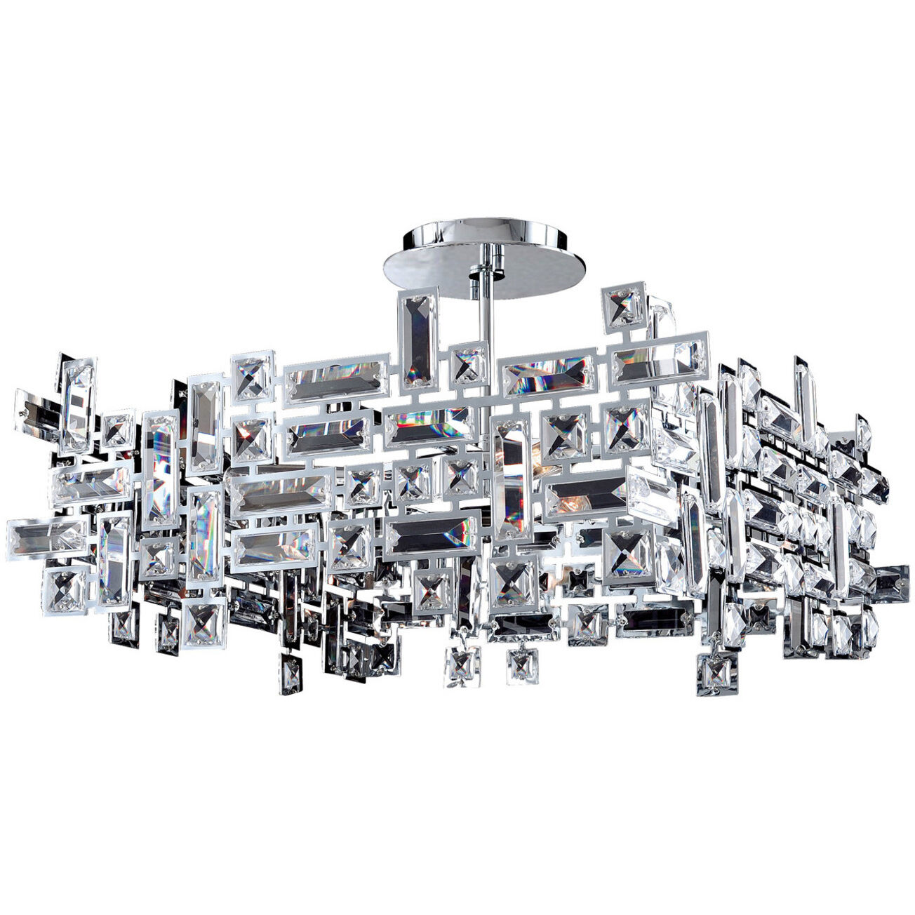 Vermeer 8 Light 21 inch Chrome Pendant Ceiling Light in Swarovski Elements Clear