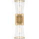 C&M by Chapman & Myers Alessa 2 Light 5 inch Burnished Brass Bath Vanity Wall Sconce Wall Light