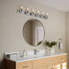 Merry 6 Light 48 inch Polished Chrome Bath Vanity Wall Light