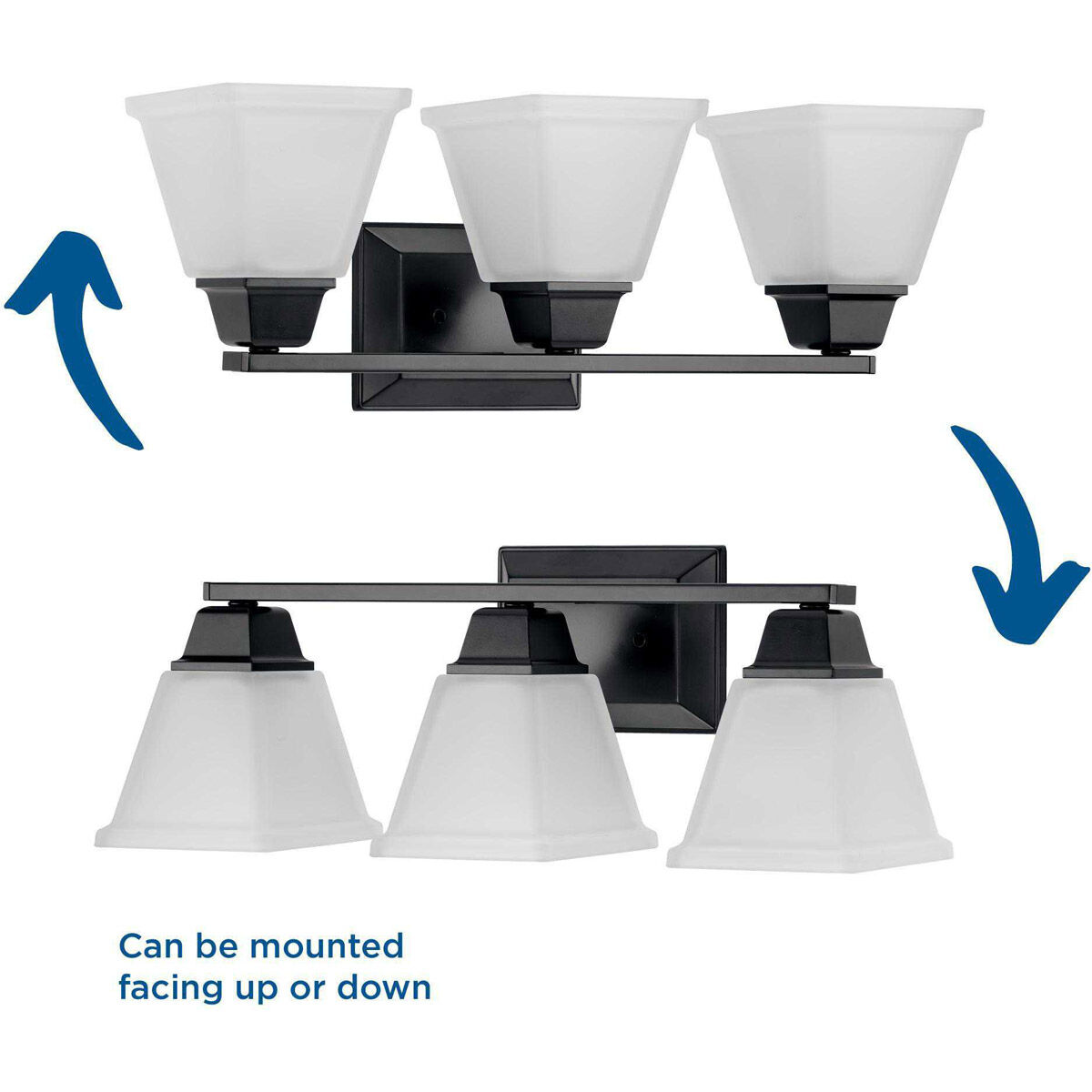 Clifton Heights 3 Light 23 inch Matte Black Bath Vanity Wall Light