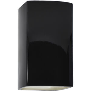 Ambiance LED 7.25 inch Gloss Black Wall Sconce Wall Light in 2000 Lm LED, Gloss Black/Matte White