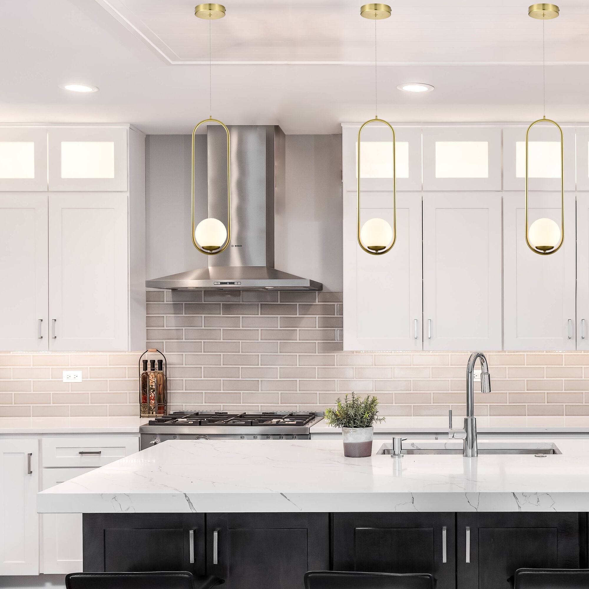 Capri 5.5 inch Antique Brass Pendant Ceiling Light