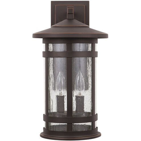 Mission Hills 2 Light 17 inch Oiled Bronze Outdoor Wall Lantern