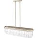 Ciara Linear Pendant Ceiling Light in White Gold