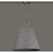 Acoustic 1 Light 20 inch Satin Nickel Single Pendant Ceiling Light