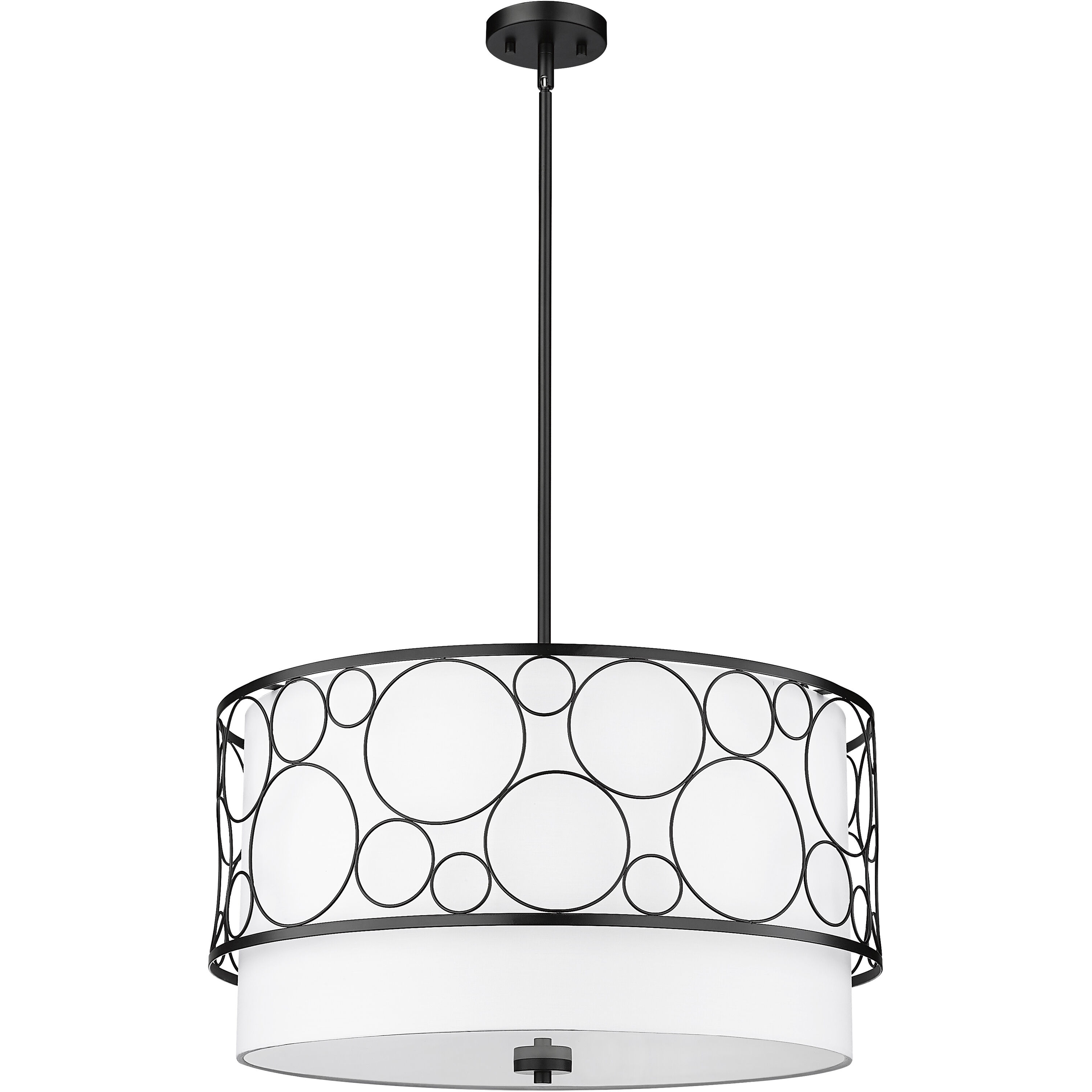 Kendall 4 Light 24 inch Matte Black Chandelier Ceiling Light