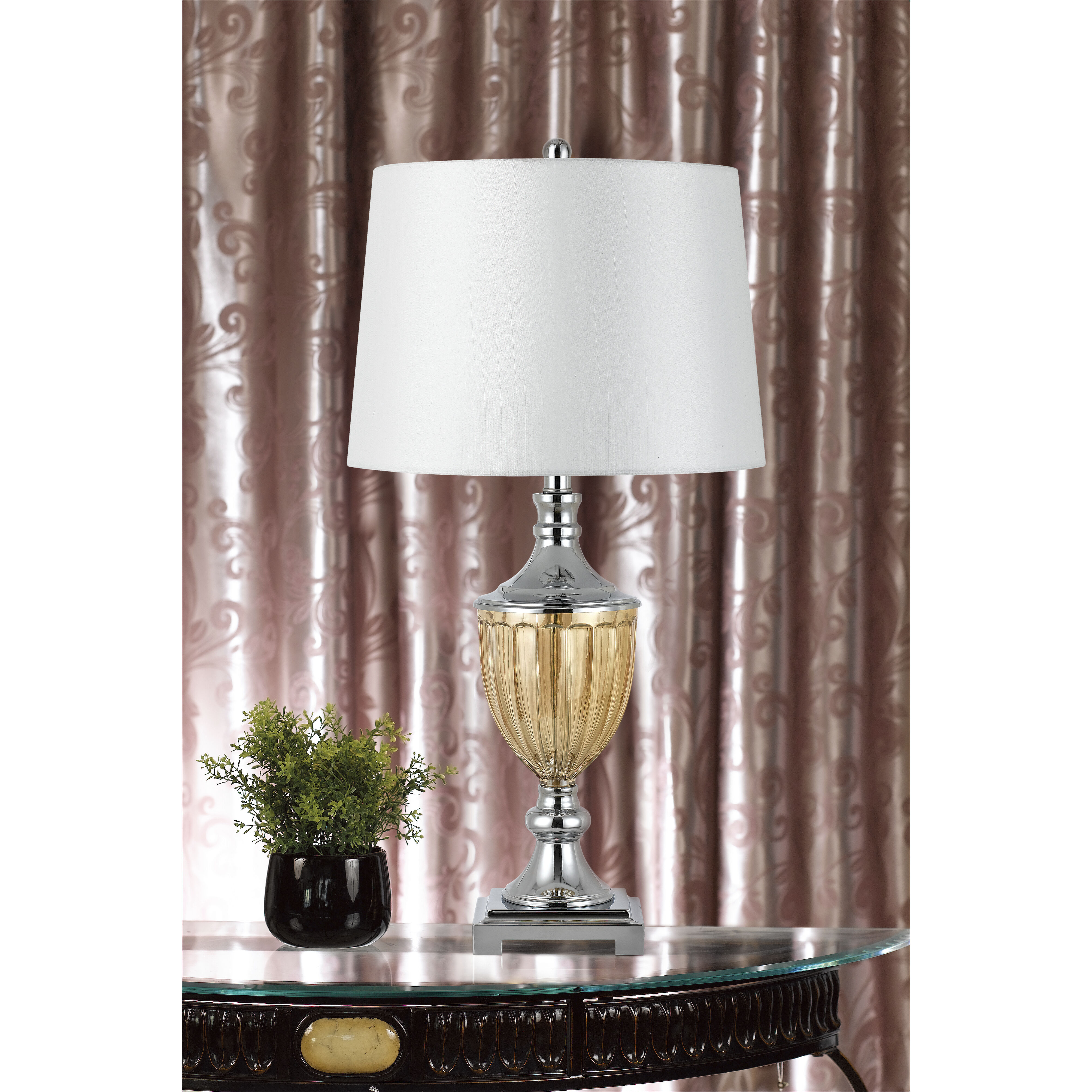 Derby 29 inch 150 watt Chrome Table Lamp Portable Light