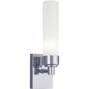 Alex Sconce Wall Light in Chrome, Splashed Opal