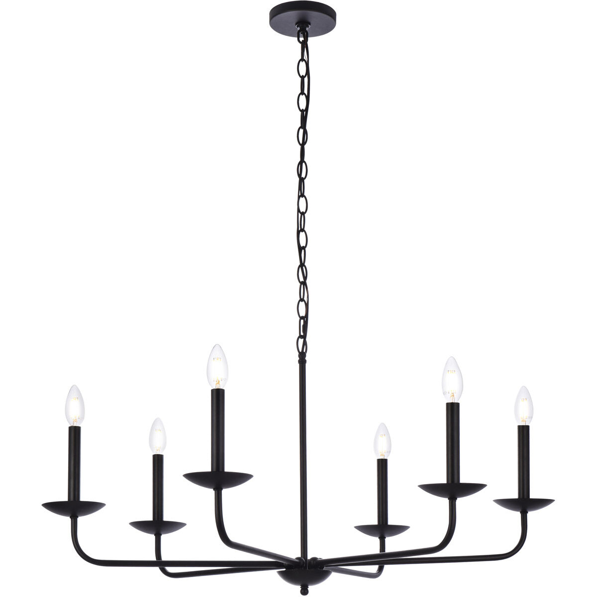 Cohen 6 Light 36 inch Black Pendant Ceiling Light