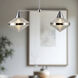 Willard 2 Light 40.63 inch Polished Nickel/Prismatic Glass Linear Pendant Ceiling Light in Clear Prismatic Glass