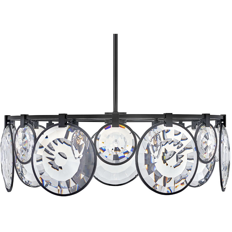 Nala LED 31 inch Black Chandelier Ceiling Light
