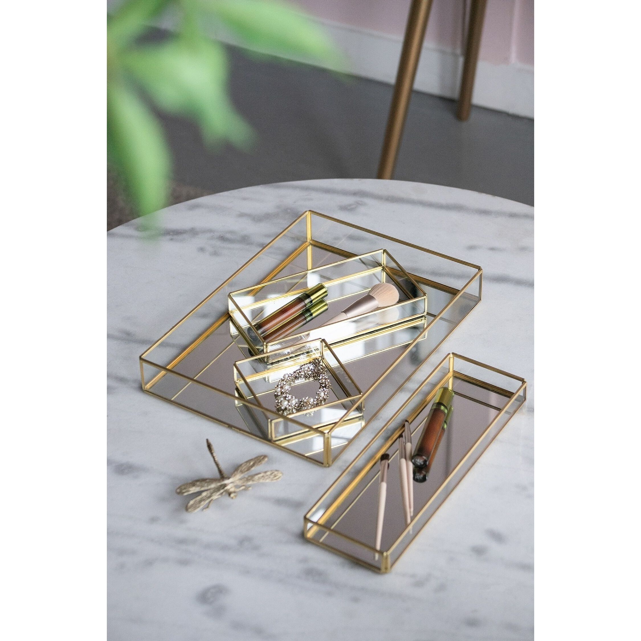 Anita Clear/Gold Tray