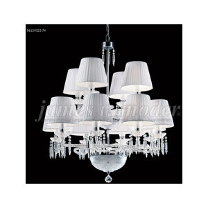 Le Chateau 12 Light 34 inch Silver Crystal Chandelier Ceiling Light