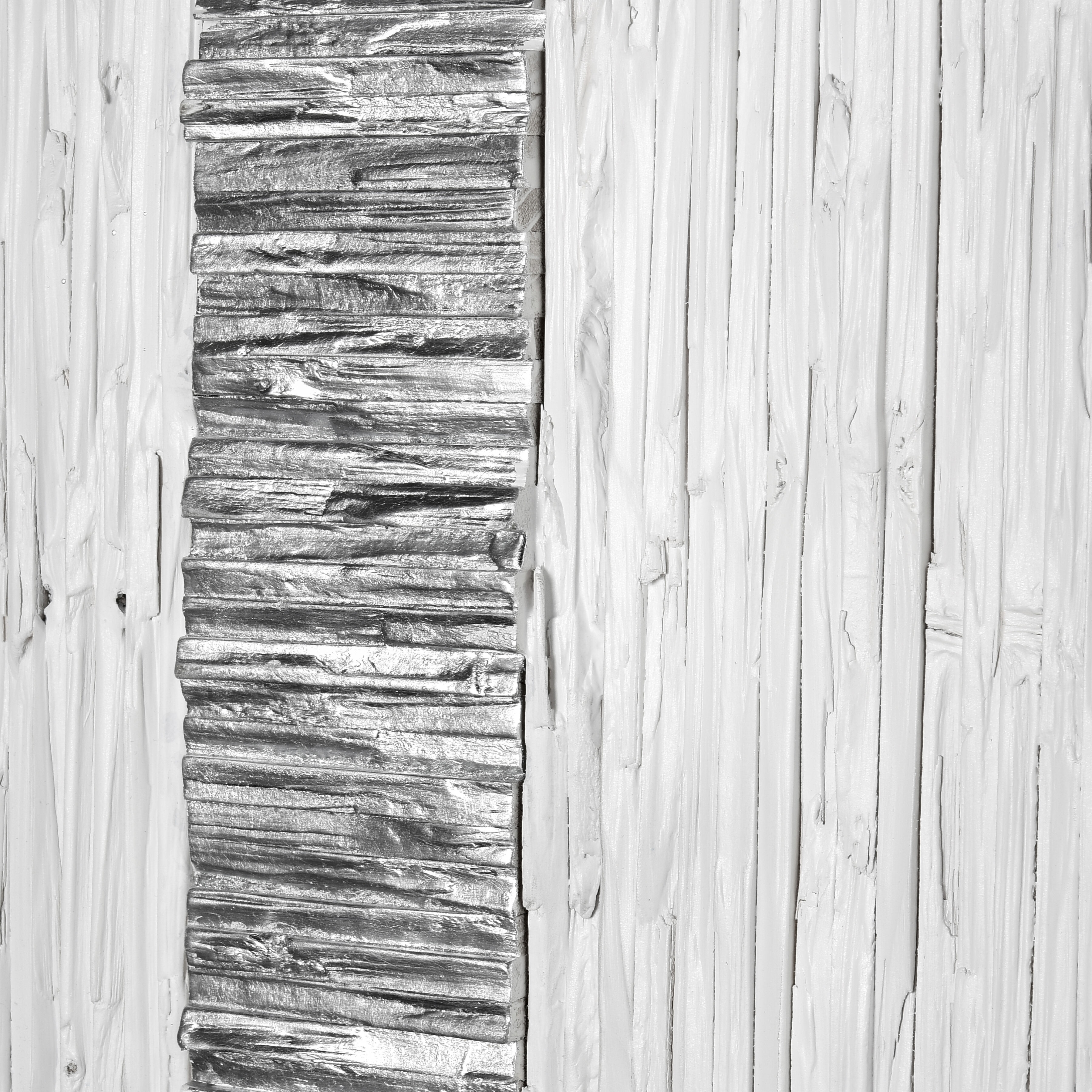 Stripe Wood I White Dimensional Wall Art