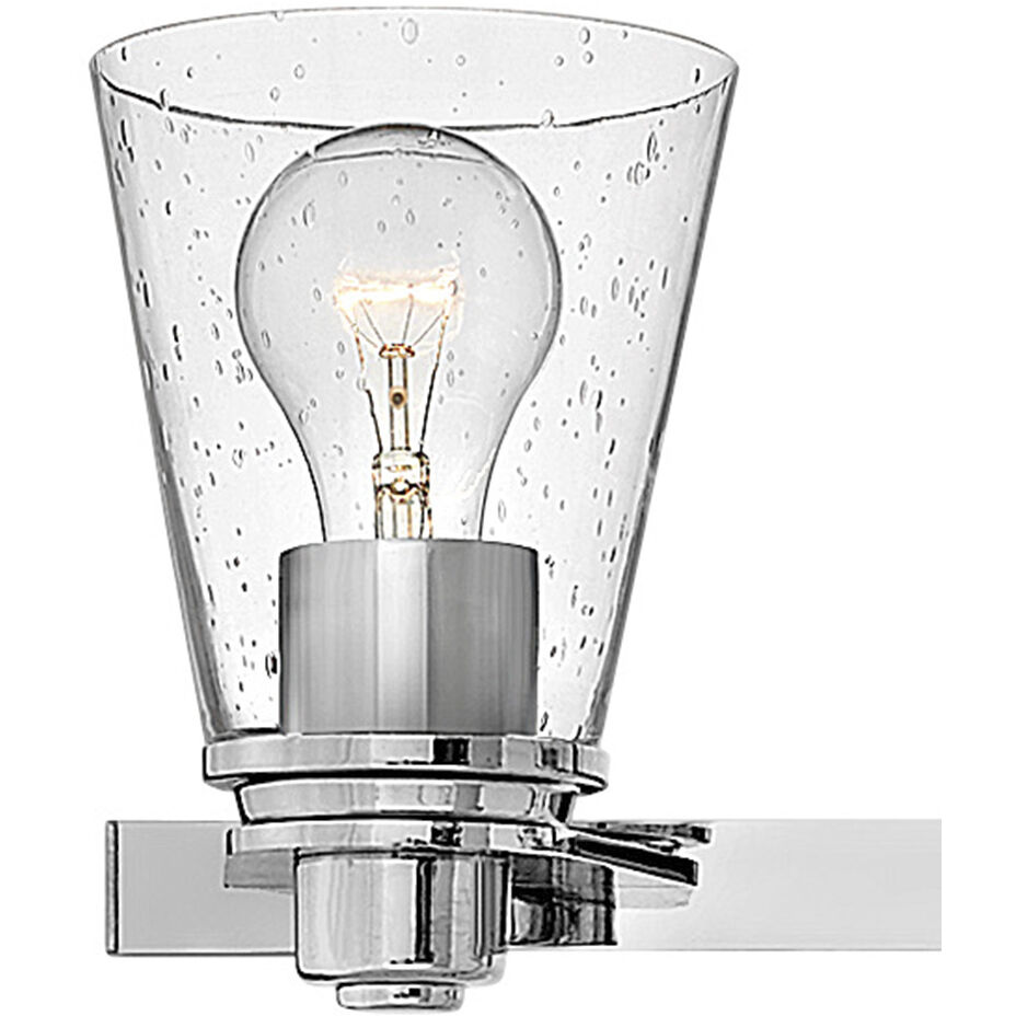 Avon 6 Light 48 inch Chrome Vanity Light Wall Light in Clear Seedy