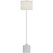 Alora Mood Issa 61.25 inch 1.00 watt White and Ivory Linen Floor Lamp Portable Light in White with Ivory Linen