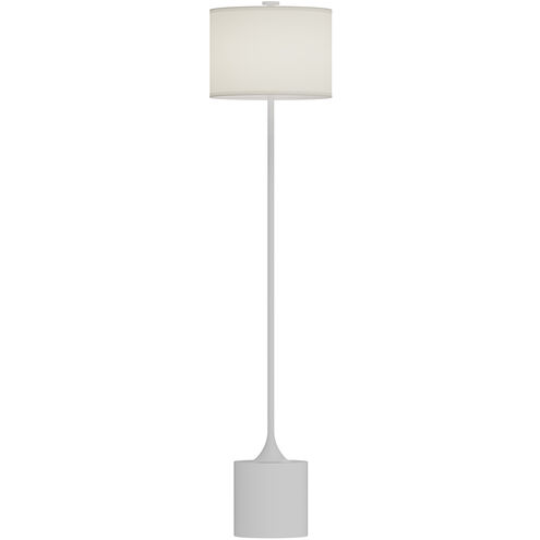Alora Mood Issa 61.25 inch 1.00 watt White and Ivory Linen Floor Lamp Portable Light in White with Ivory Linen