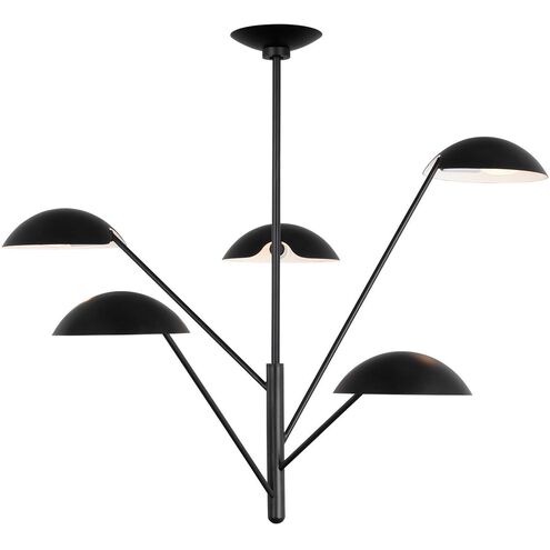 ED Ellen DeGeneres Nevel 5 Light 36 inch Aged Iron Chandelier Ceiling Light
